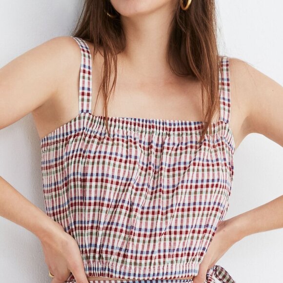 Madewell Tops - [Madewell] Crop Tank Top in Rainbow Gingham Small